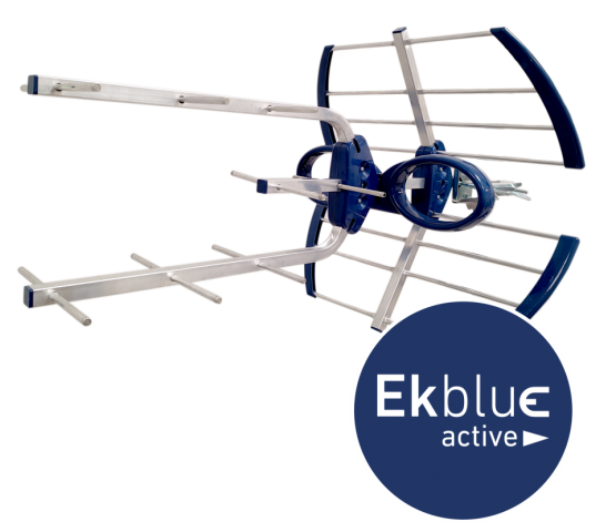 EK BLUE ACTIVE, Antena UHF  694 MHz. Activa conect