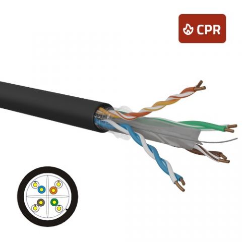 0266F2, Cable Cat. 6A UTP rígido para exterior PE 
