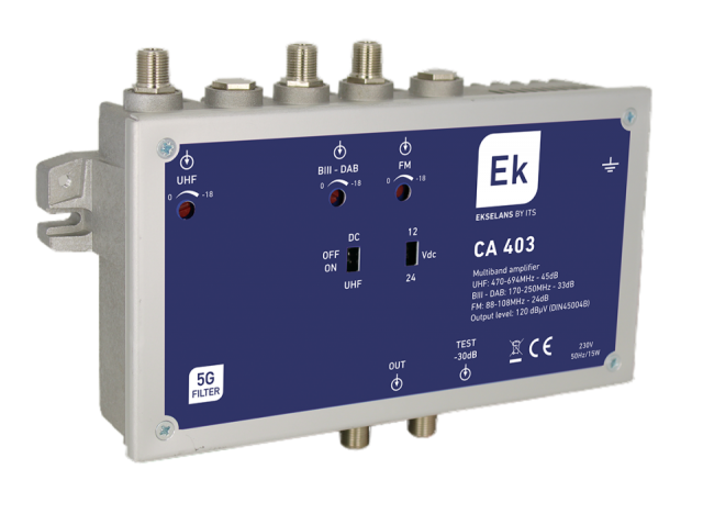 CA 403, Central alta potencia 3 IN FM/BIII-DAB/UHF