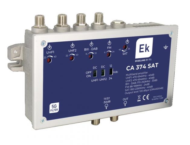 CA 374 SAT, Central alta potencia 5 IN FM/BIII-DAB
