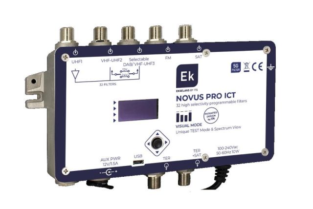 NOVUS PRO ICT, Central programable, FM/BII-DAB/UHF