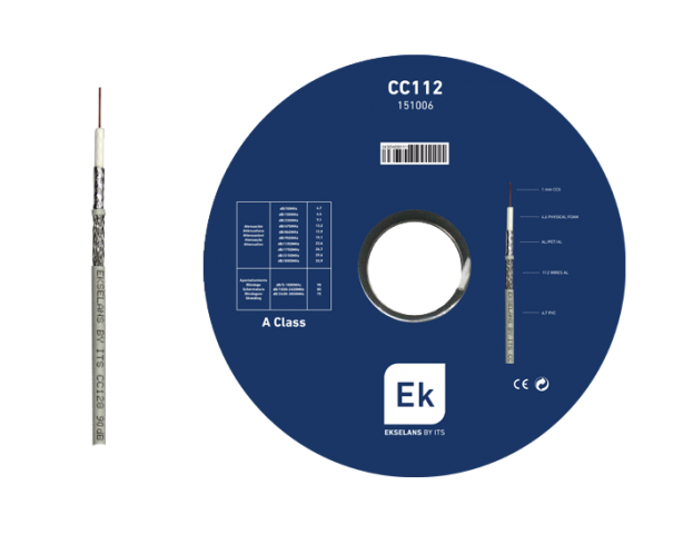 CC 112, Cable coax. 6,7mm conductor CCS 1mm. 112 h