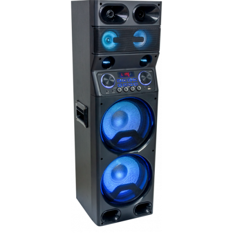 TS450, 2x10’’ HIGHPOWER SPEAKER WITH LEDS, USB, BT