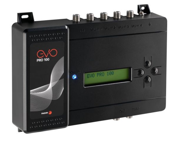 EVO PRO 100 D2, 1 entrada VHF / 3 entradas UHF / 1